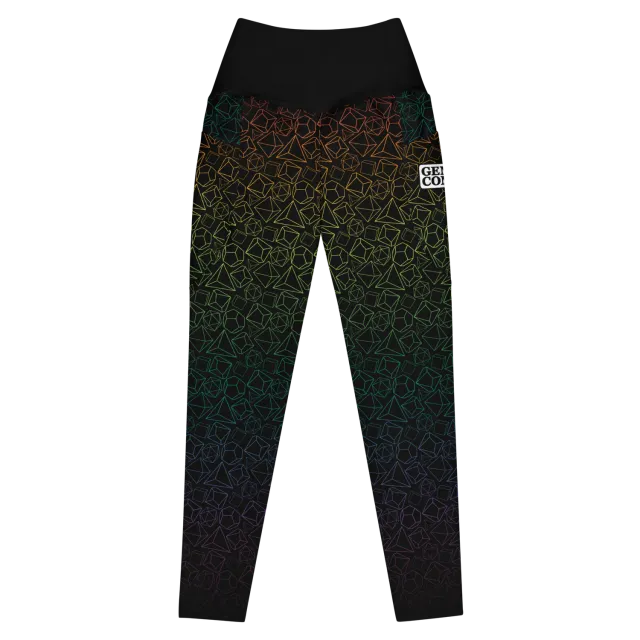 Roll A Crit Gen Con Rainbow Dice legging met zakken