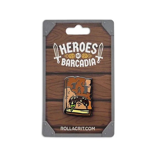 Roll A Crit Heroes of Barcadia Liquornomicon pin emaille