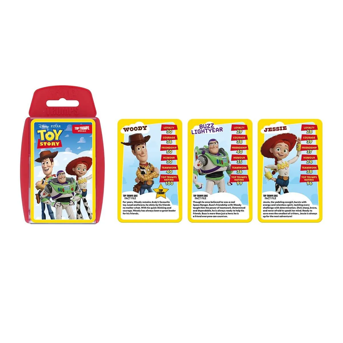 Top Trumps Toy Story kaartspel met Woody en Buzz