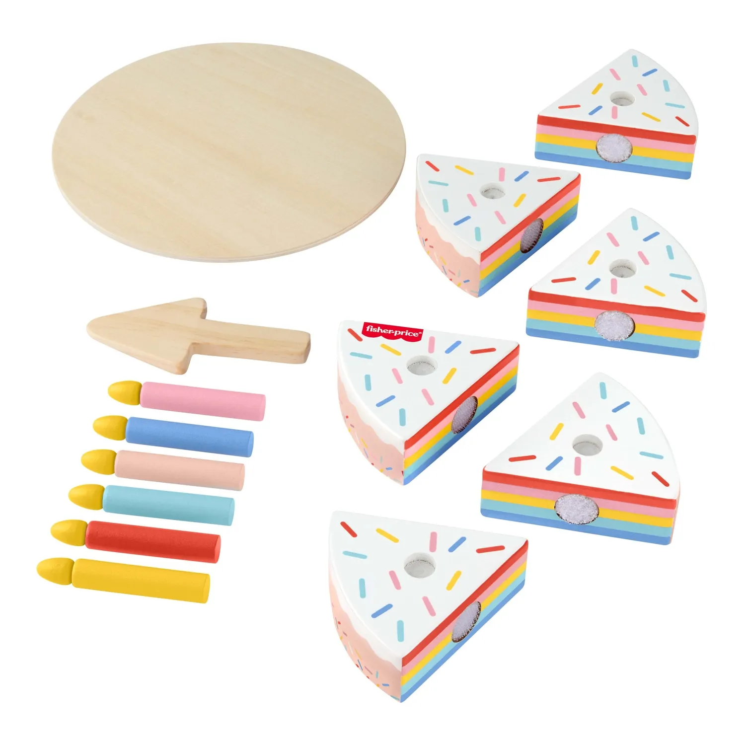Fisher-Price Houten Verjaardagstaart speelset 14-delig