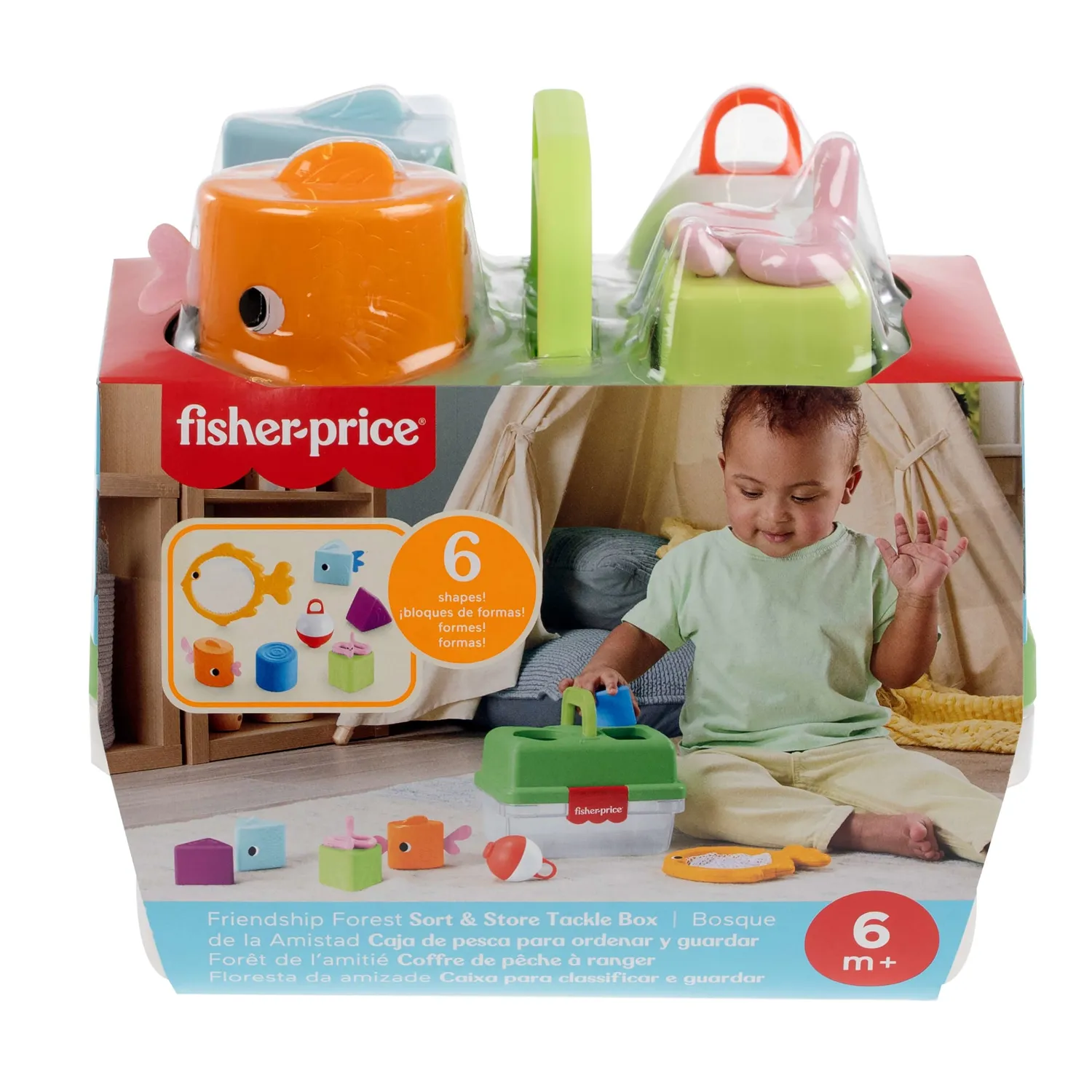 Fisher-Price Friendship Forest sorteerdoos vormenstoof visspel