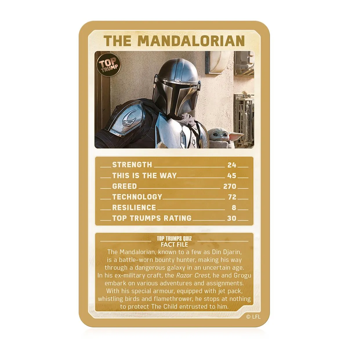 Top Trumps The Mandalorian kaartspel Star Wars goud