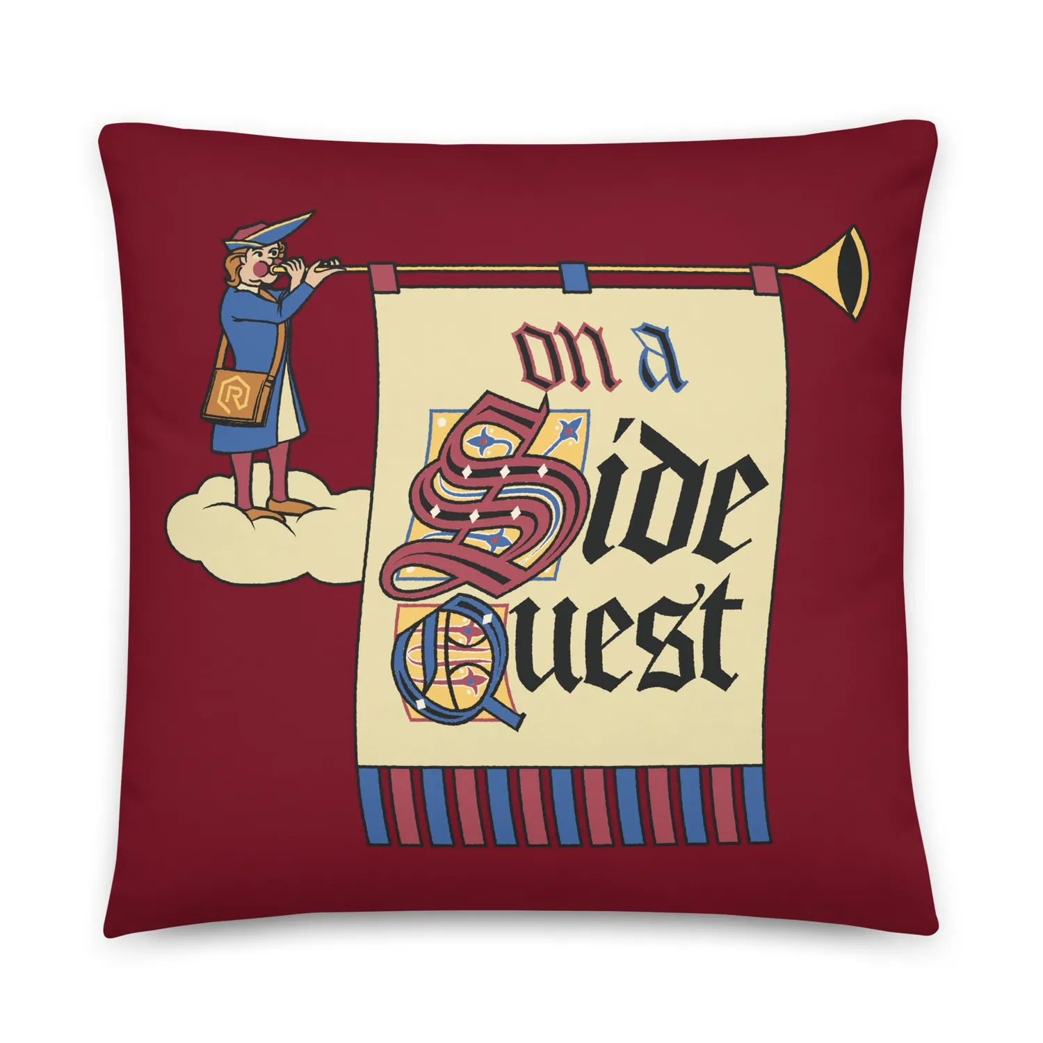 Roll A Crit On a Side Quest kussen 46x46 cm beige