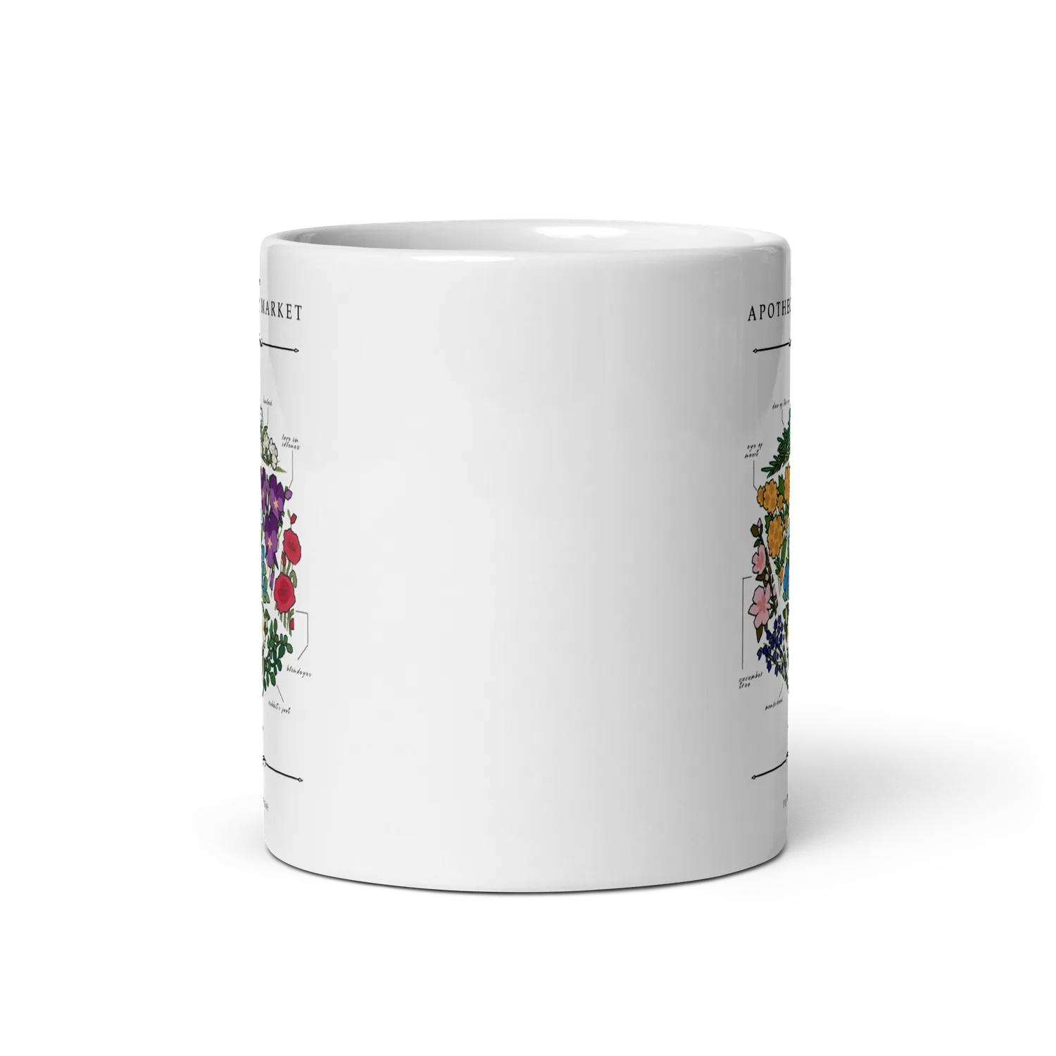 Gen Con Floral d20 mok bloemenprint 11oz keramiek