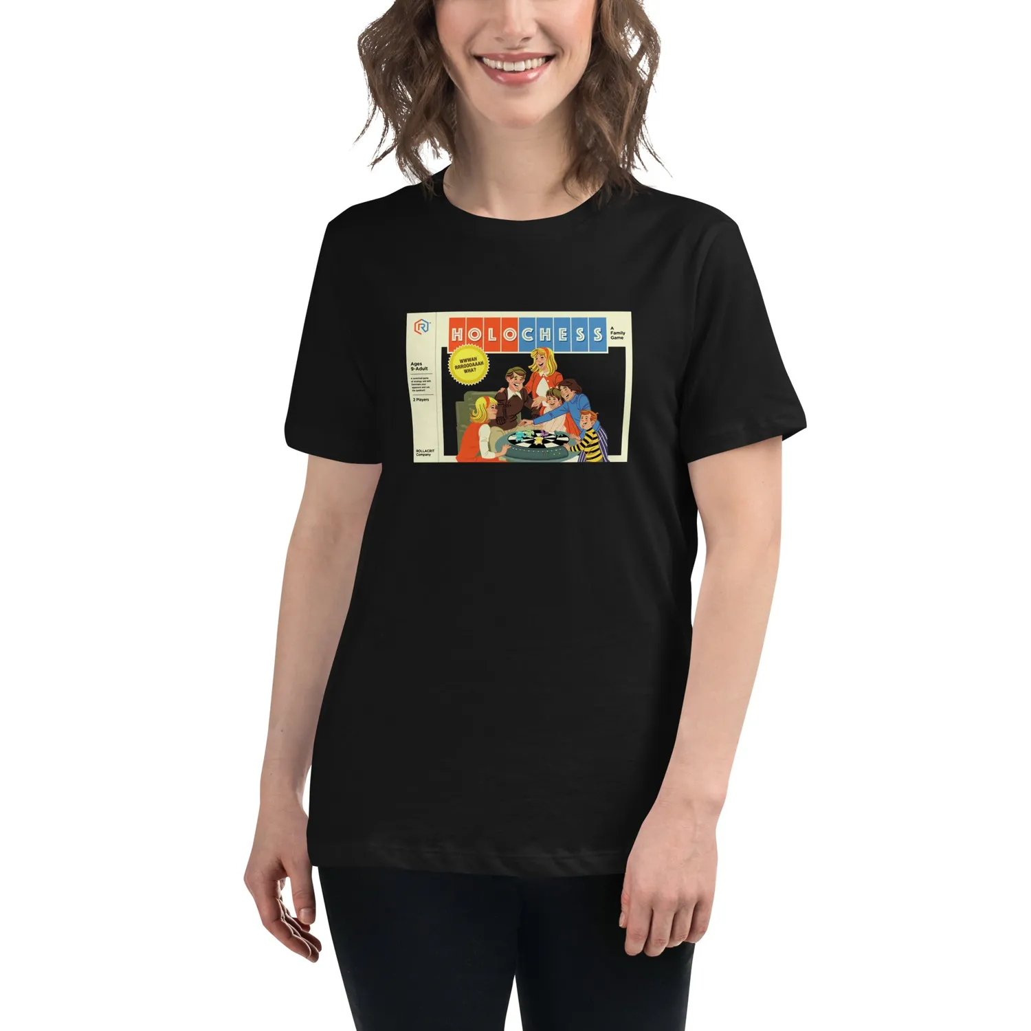 Roll A Crit Holo Chess Femme T-shirt dames katoen