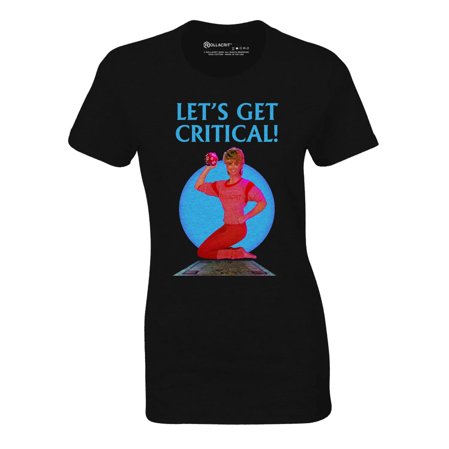 Roll A Crit Let's Get Critical fitted T-shirt paars