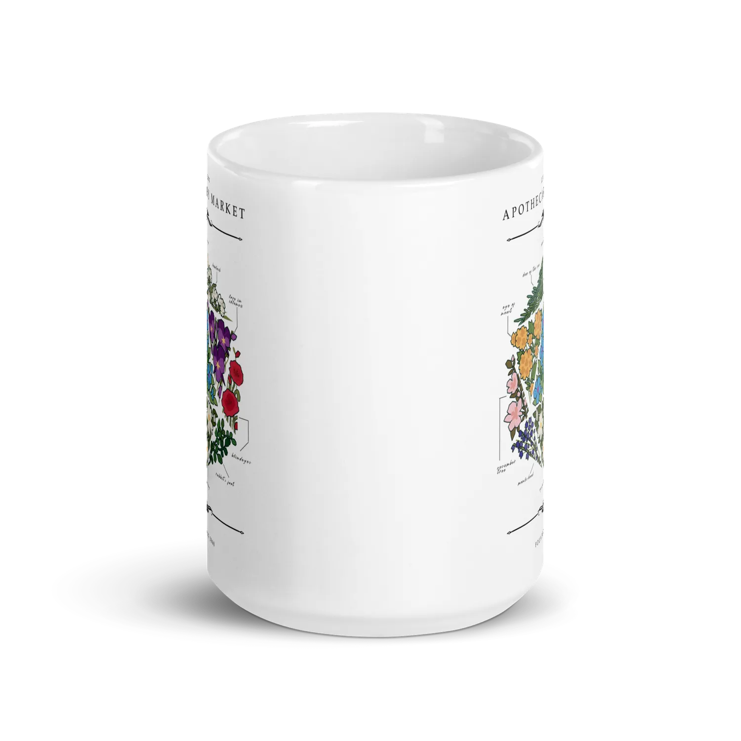 Gen Con Floral d20 mok bloemenprint 11oz keramiek