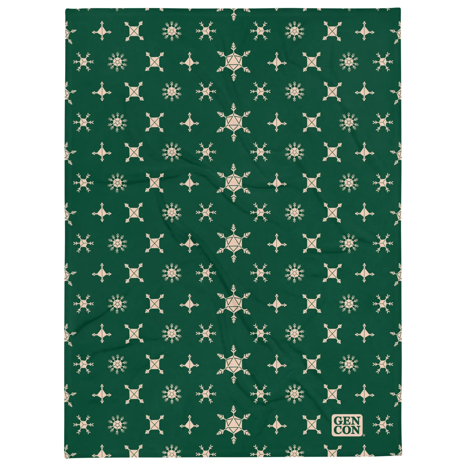 Gen Con Dice Snowflake deken 50x60 groen polyester