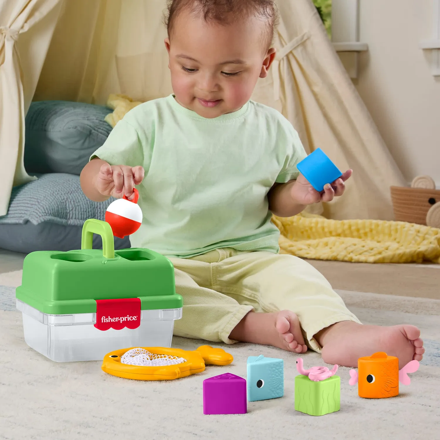 Fisher-Price Friendship Forest sorteerdoos vormenstoof visspel