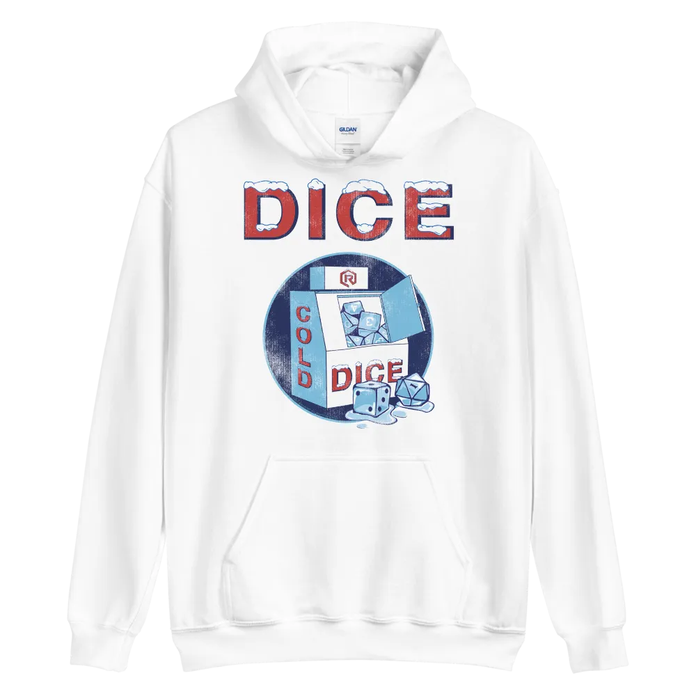 Roll A Crit ICE Dice hoodie lichtblauw katoen