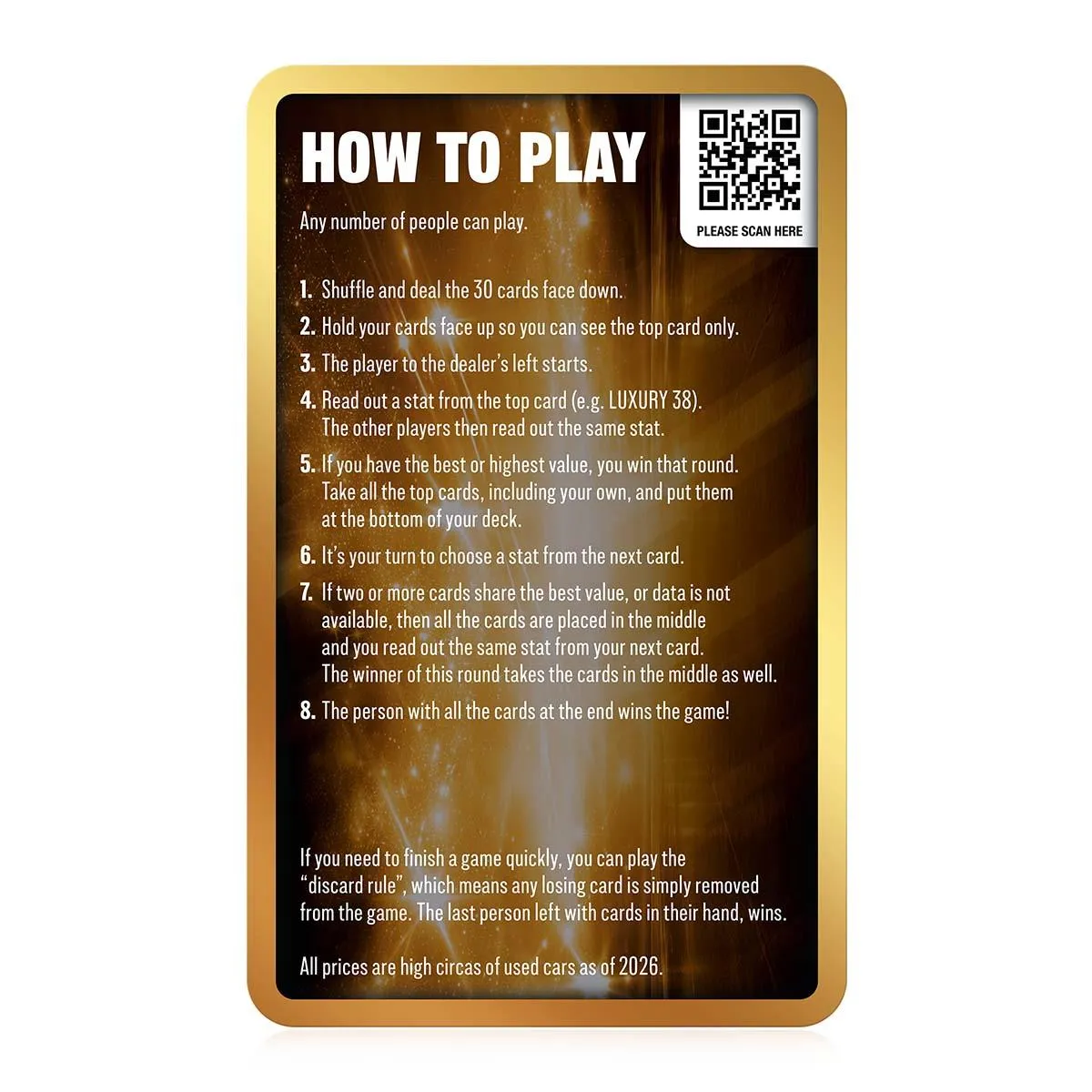 Top Trumps Luxury Cars Limited Edition kaartspel 30 kaarten