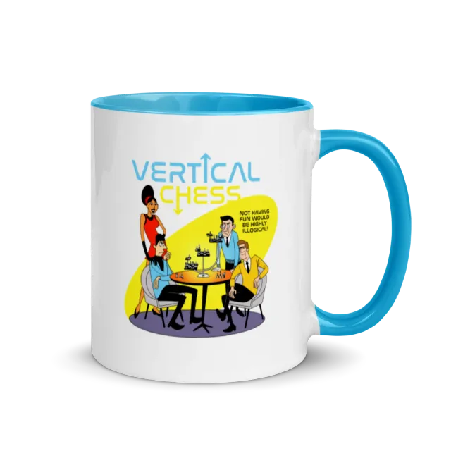 Roll A Crit Vertical Chess mok keramiek blauw