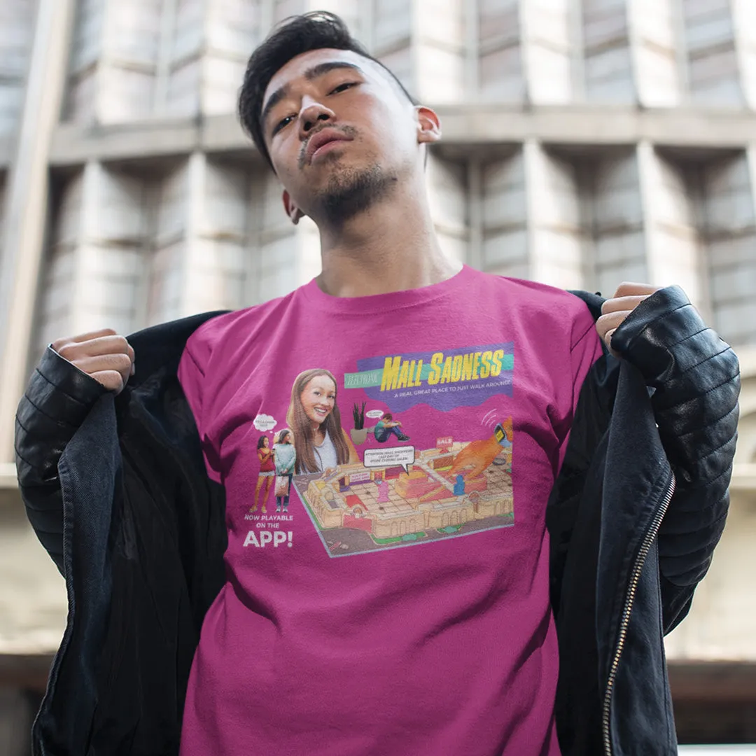 Roll A Crit Mall Sadness Slim Fit T-shirt berry katoen