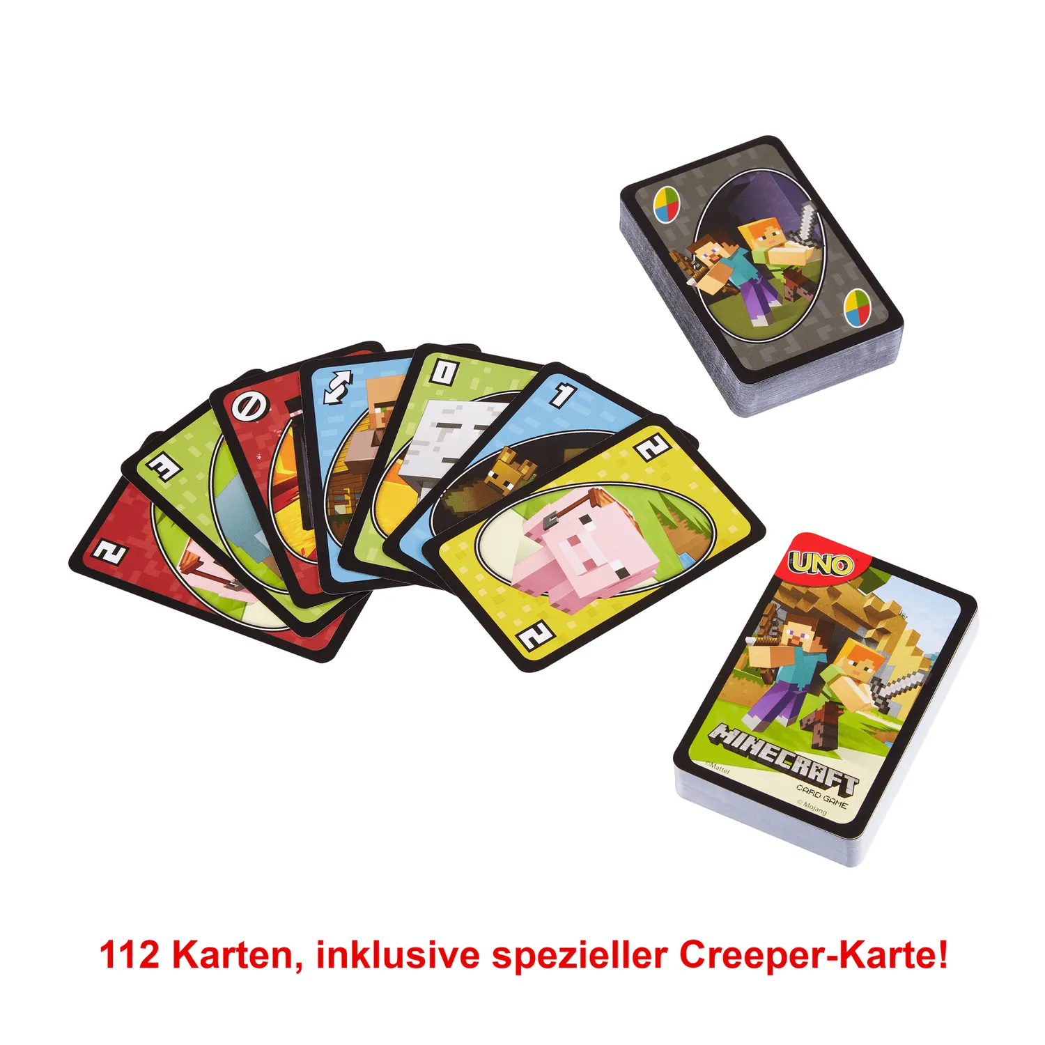 UNO Minecraft kaartspel 112 kaarten 2-10 spelers