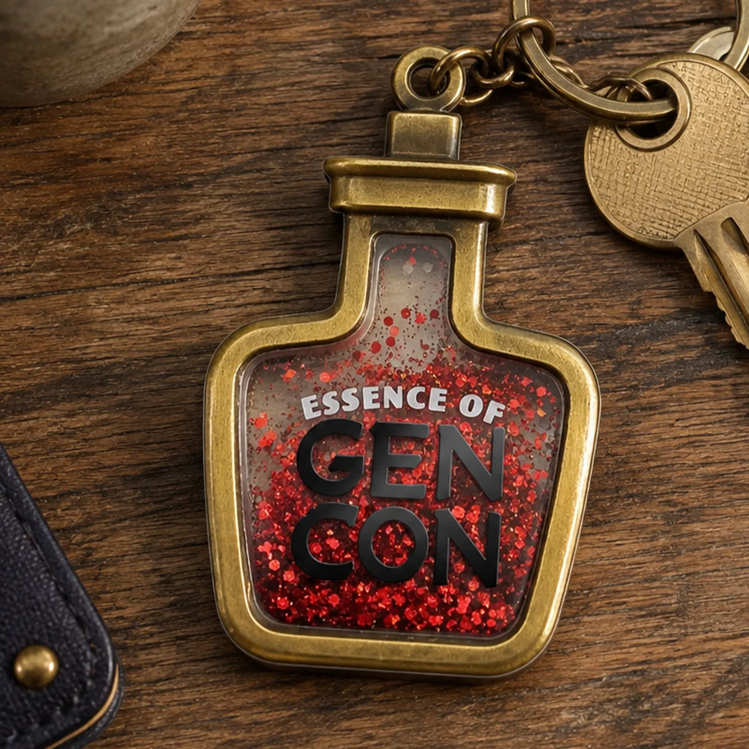 Roll A Crit Essence of Gen Con sleutelhanger potion blauw