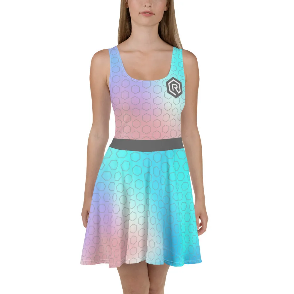 Rollacrit Hex Rainbow skaterjurk dames polyester