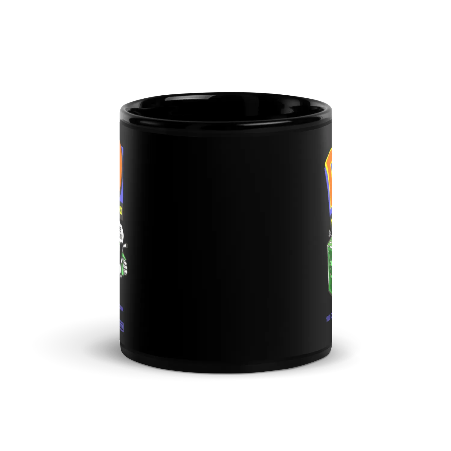 Roll A Crit Gelatinous Cubic Cooler mok zwart 11 oz