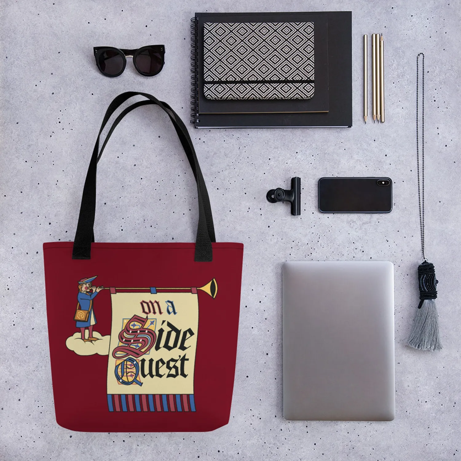 Roll A Crit On a Side Quest tote bag 10 liter