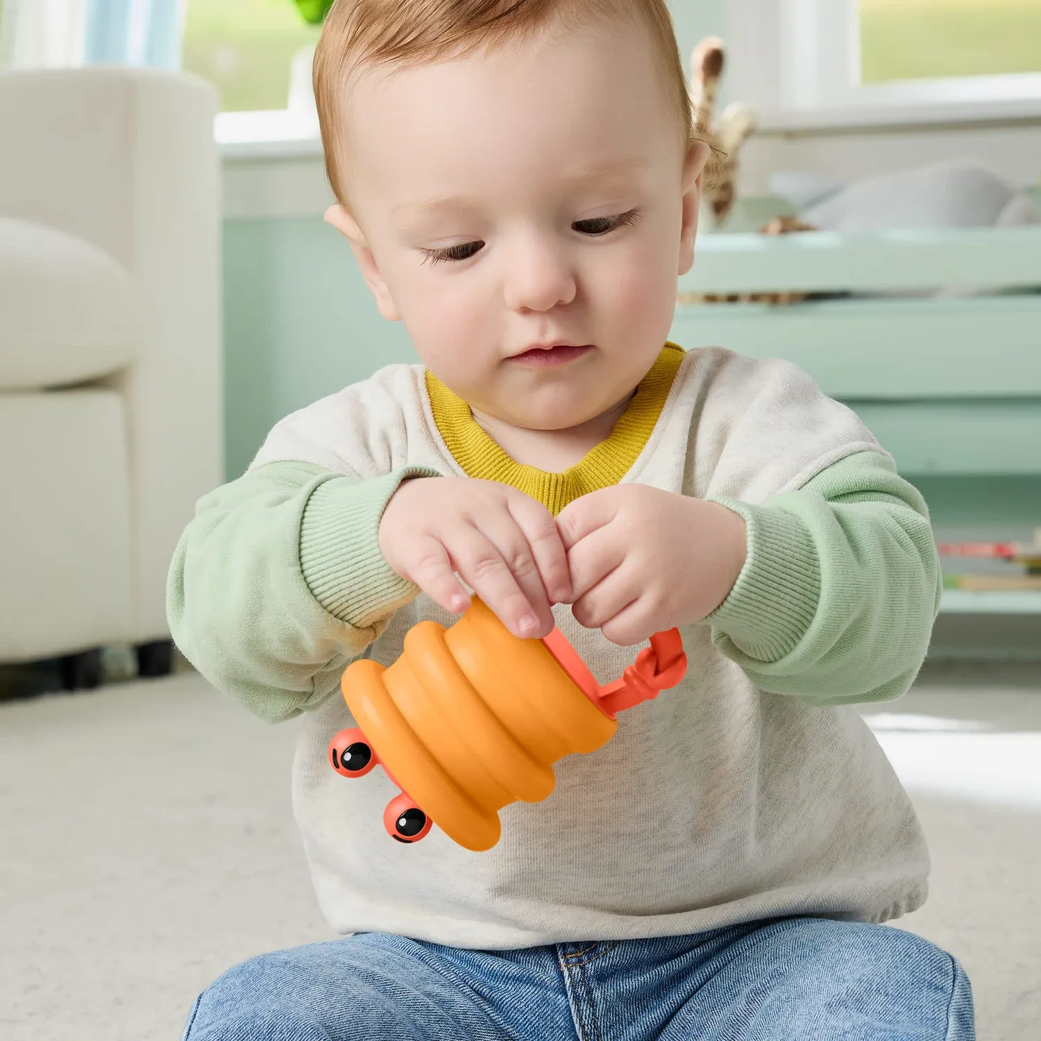 Fisher-Price Squishseas siliconen rammelaar voor baby’s