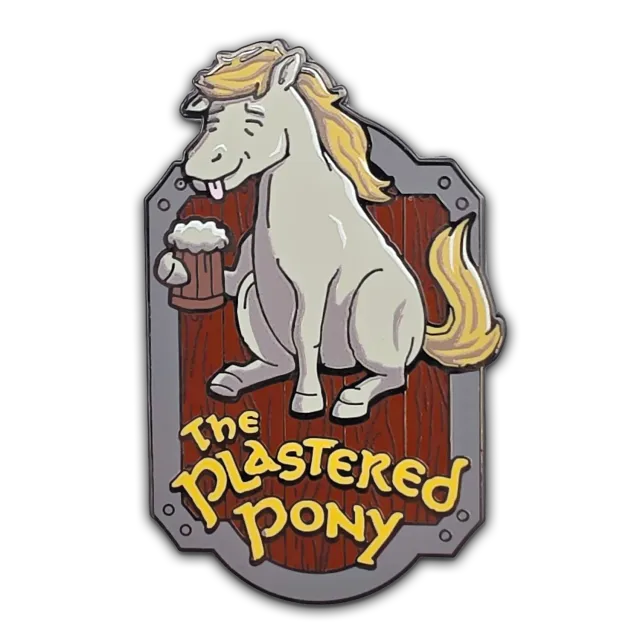 Roll A Crit Heroes of Barcadia Plastered Pony emaille pin