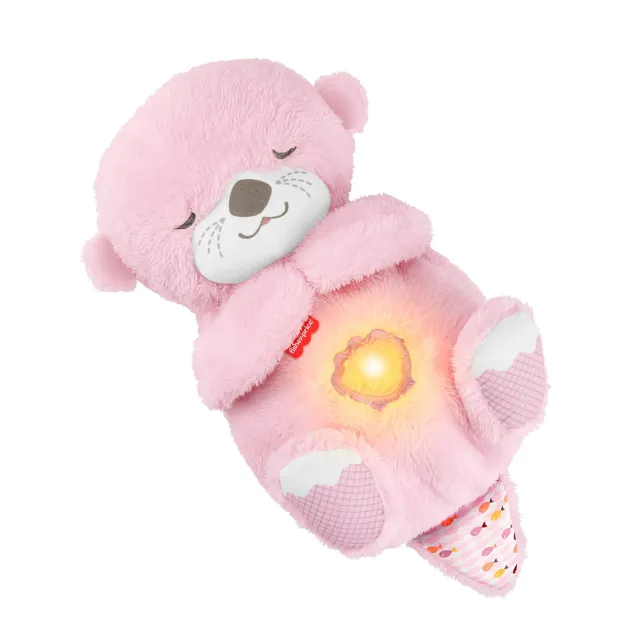 Fisher-Price Knuffelotter nachtlampje roze ademhaling muziek