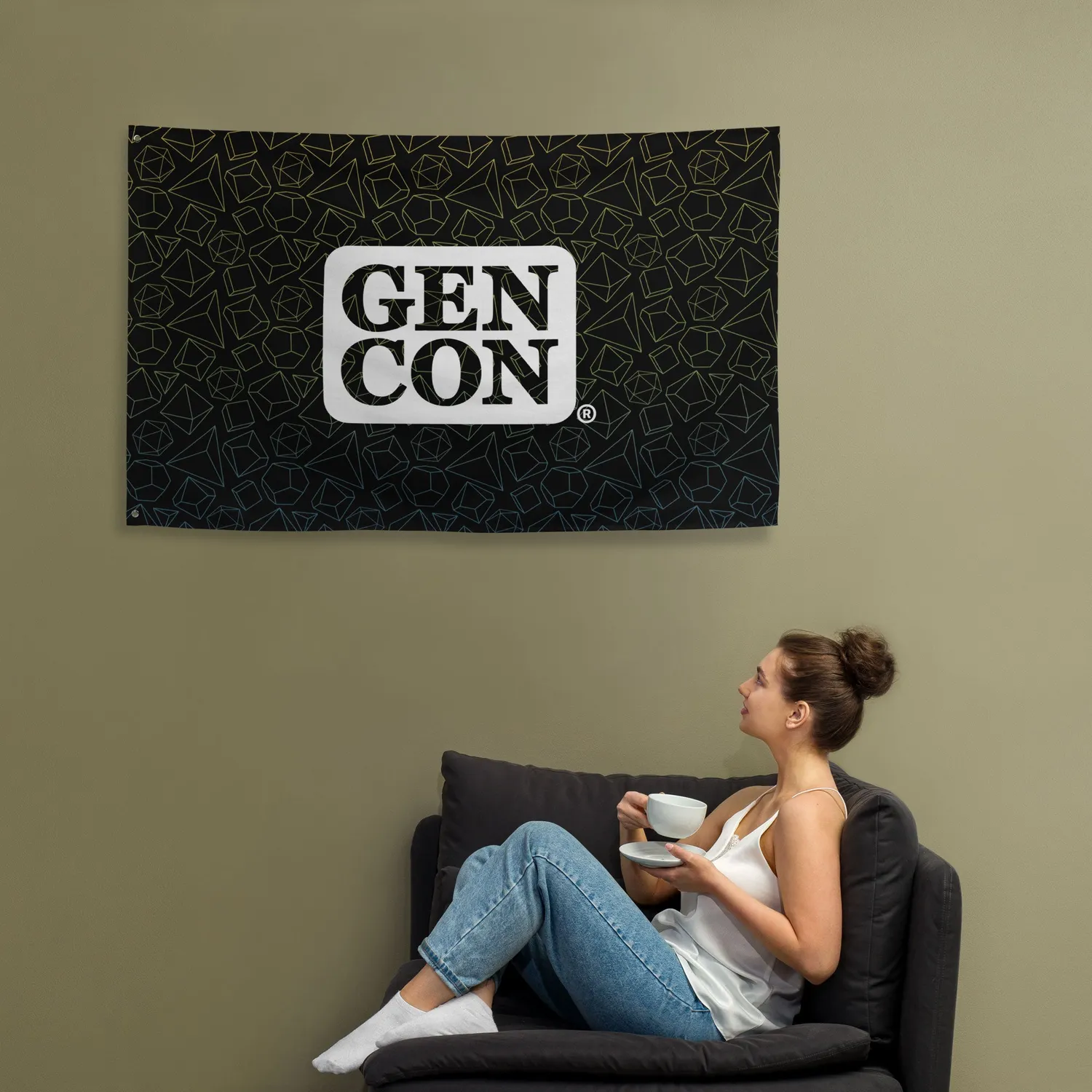 Gen Con Dice Pattern vlag polyester