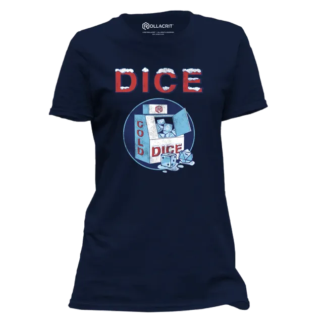 Roll A Crit ICE Dice Relaxed T-shirt navy dames