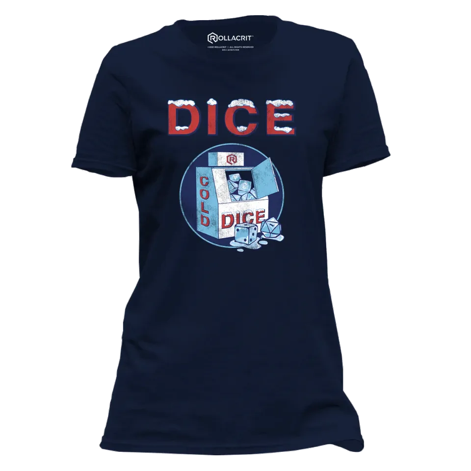 Roll A Crit ICE Dice Relaxed T-shirt navy dames