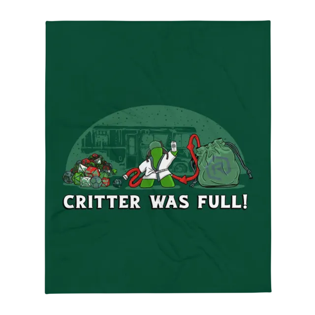 Roll A Crit Critter Was Full deken 127x153 cm polyester