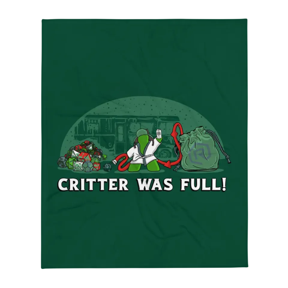 Roll A Crit Critter Was Full deken 127x153 cm polyester