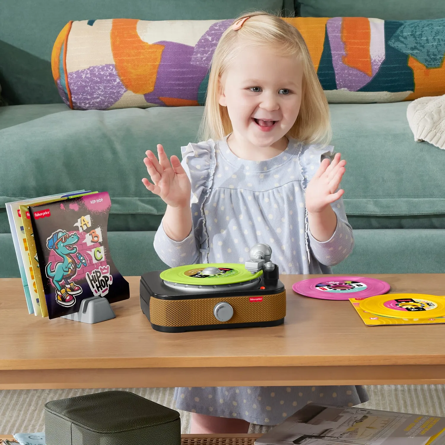 Fisher-Price Platenspeler speelgoed Grieks 5 diskettes