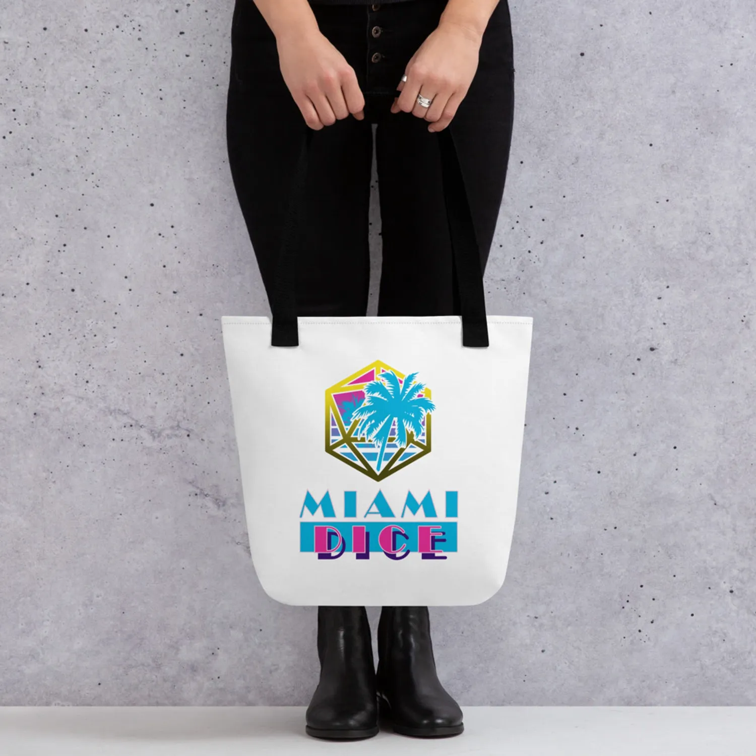 Roll A Crit Miami Dice tote bag 10 liter katoen