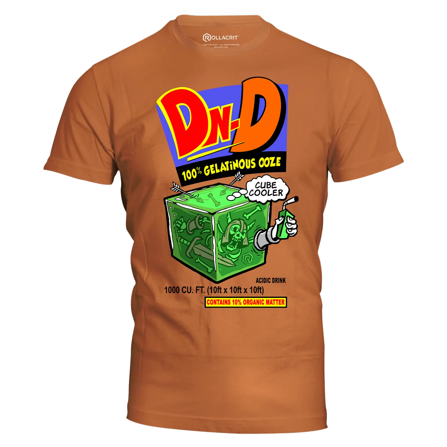Rollacrit Gelatinous Cubic Cooler T-shirt geel slim fit M