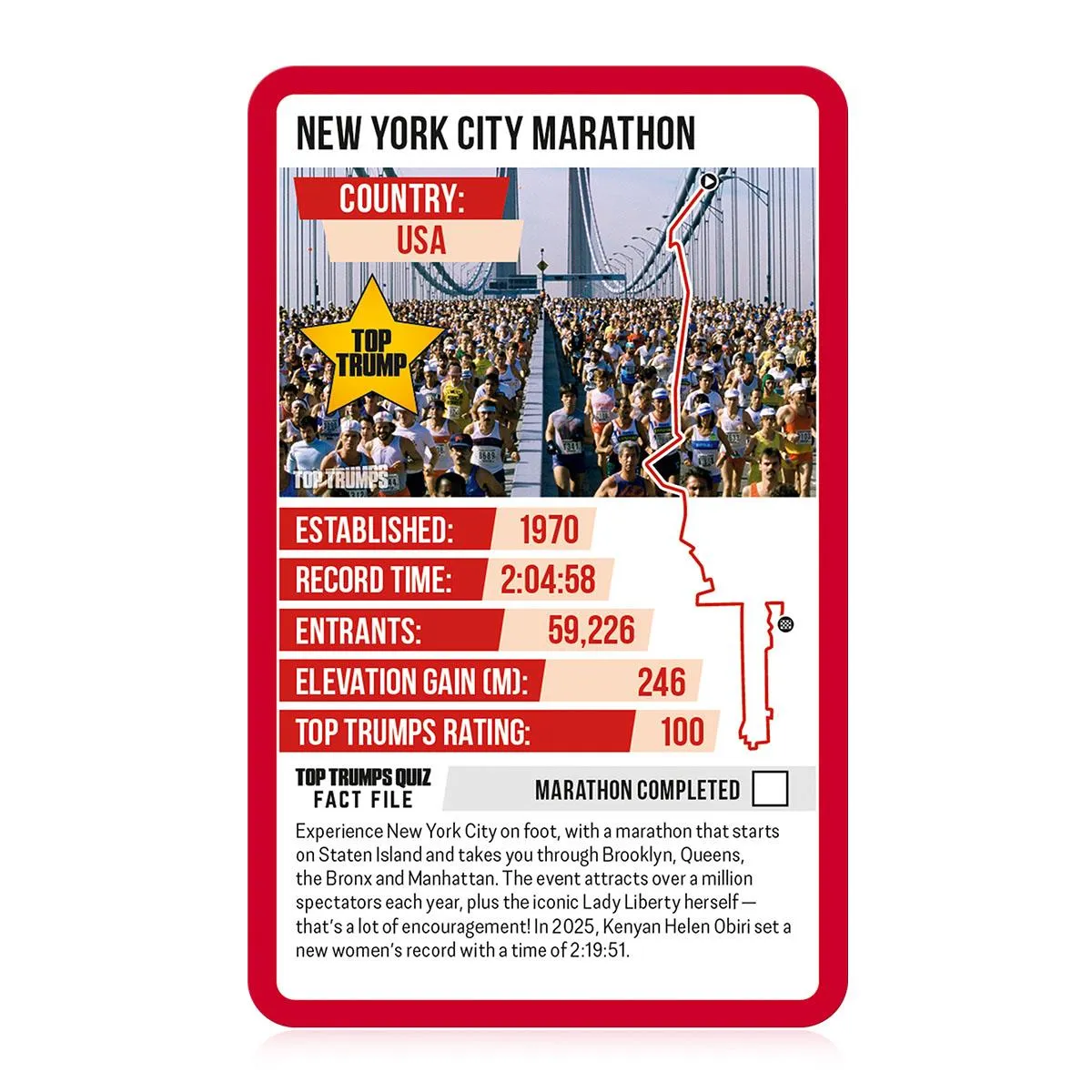 Top Trumps World's Greatest Marathons kaartspel Limited Edition