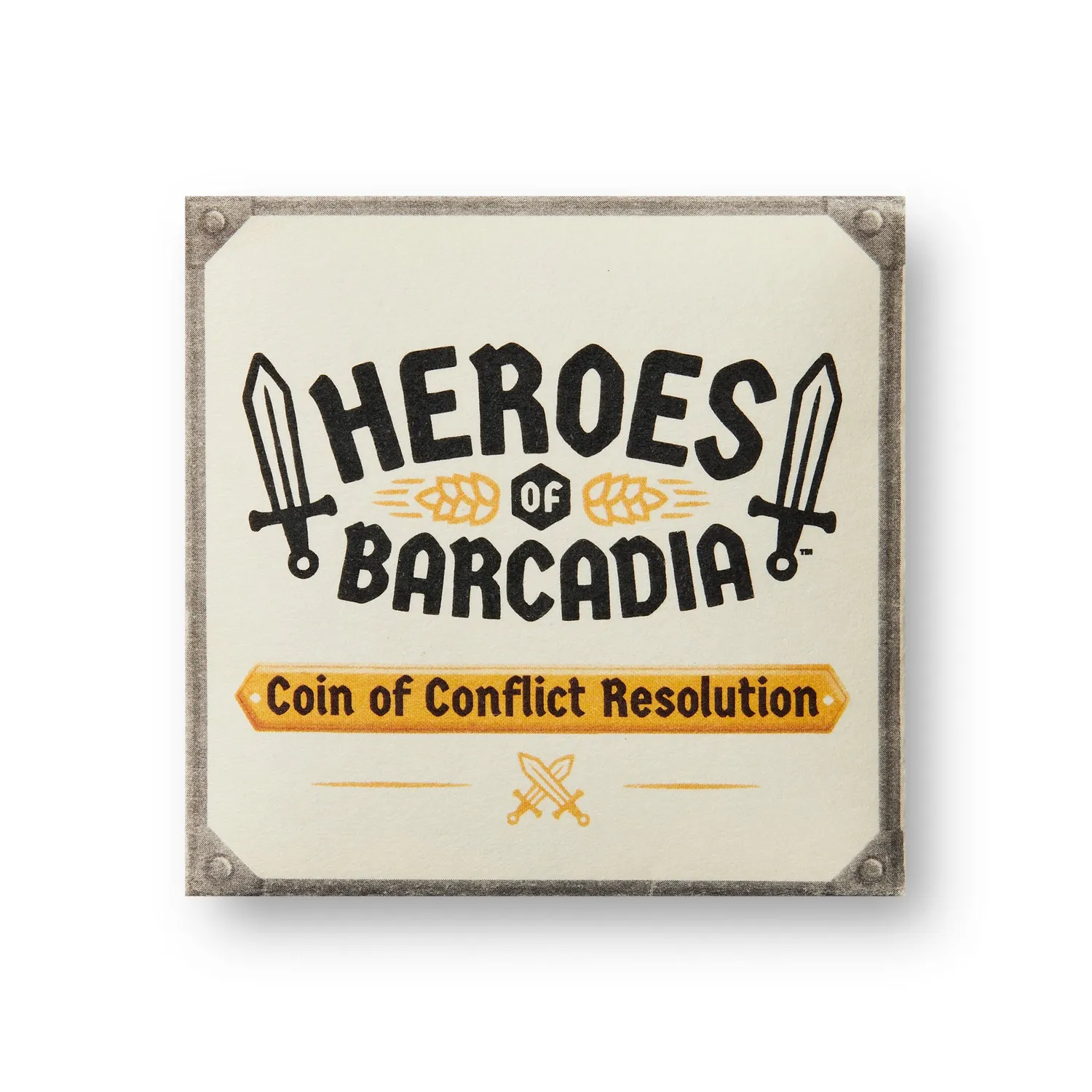 Roll A Crit Heroes of Barcadia Coin munt messing 2,5 cm