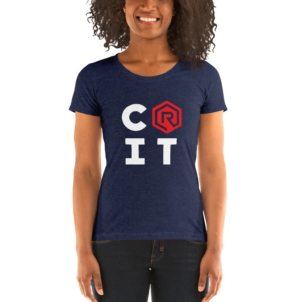Roll A Crit CRIT Logo fitted T-shirt navy