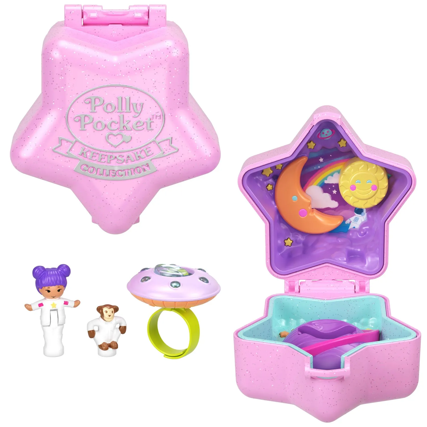 Polly Pocket Collector Ring Box speelset nostalgisch met ring