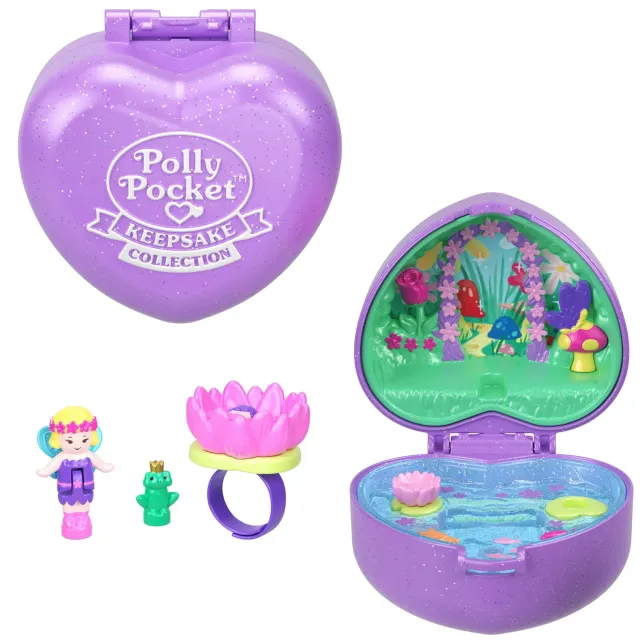 Polly Pocket Collector Ring Box speelset nostalgisch met ring