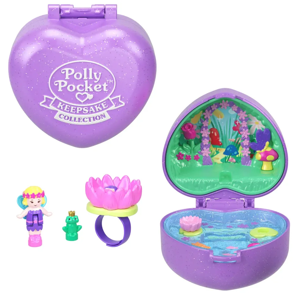 Polly Pocket Collector Ring Box speelset nostalgisch met ring