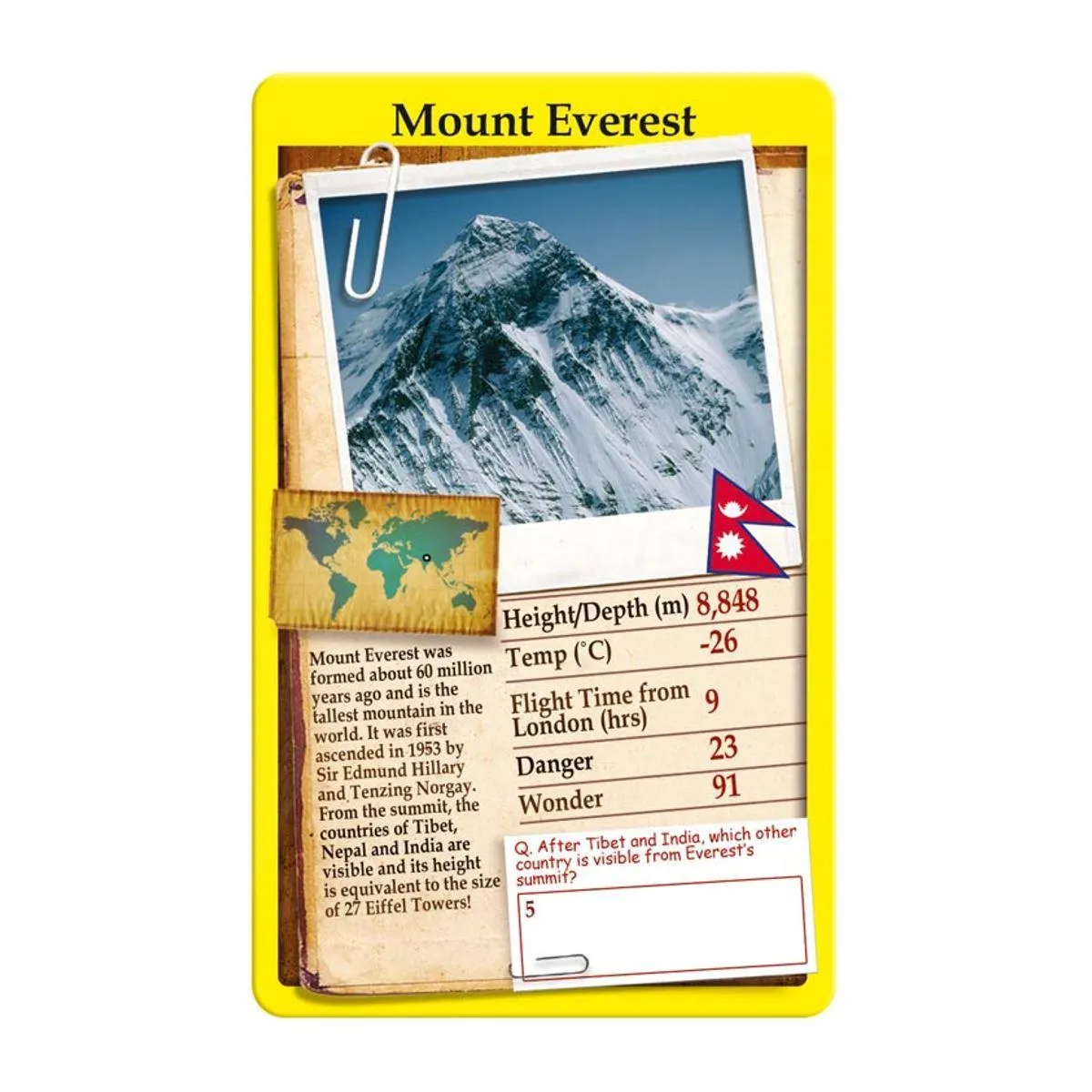 Top Trumps Wonders of the World kaartspel wereldwonderen
