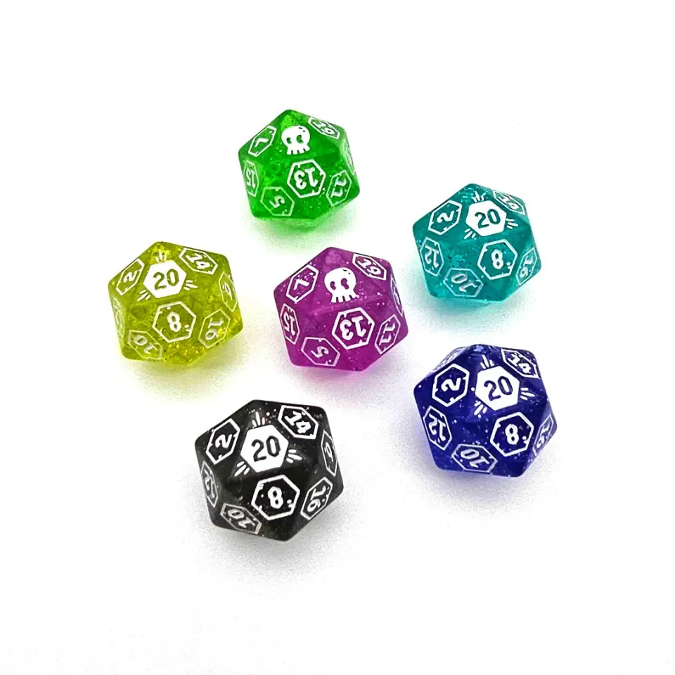 Roll A Crit Heroes for Hire Enhanced Sparkle dobbelstenen 6x d20