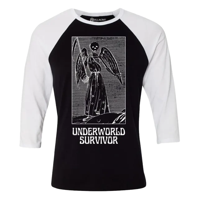Gen Con Underworld Survivor raglan T-shirt 3/4 mouw