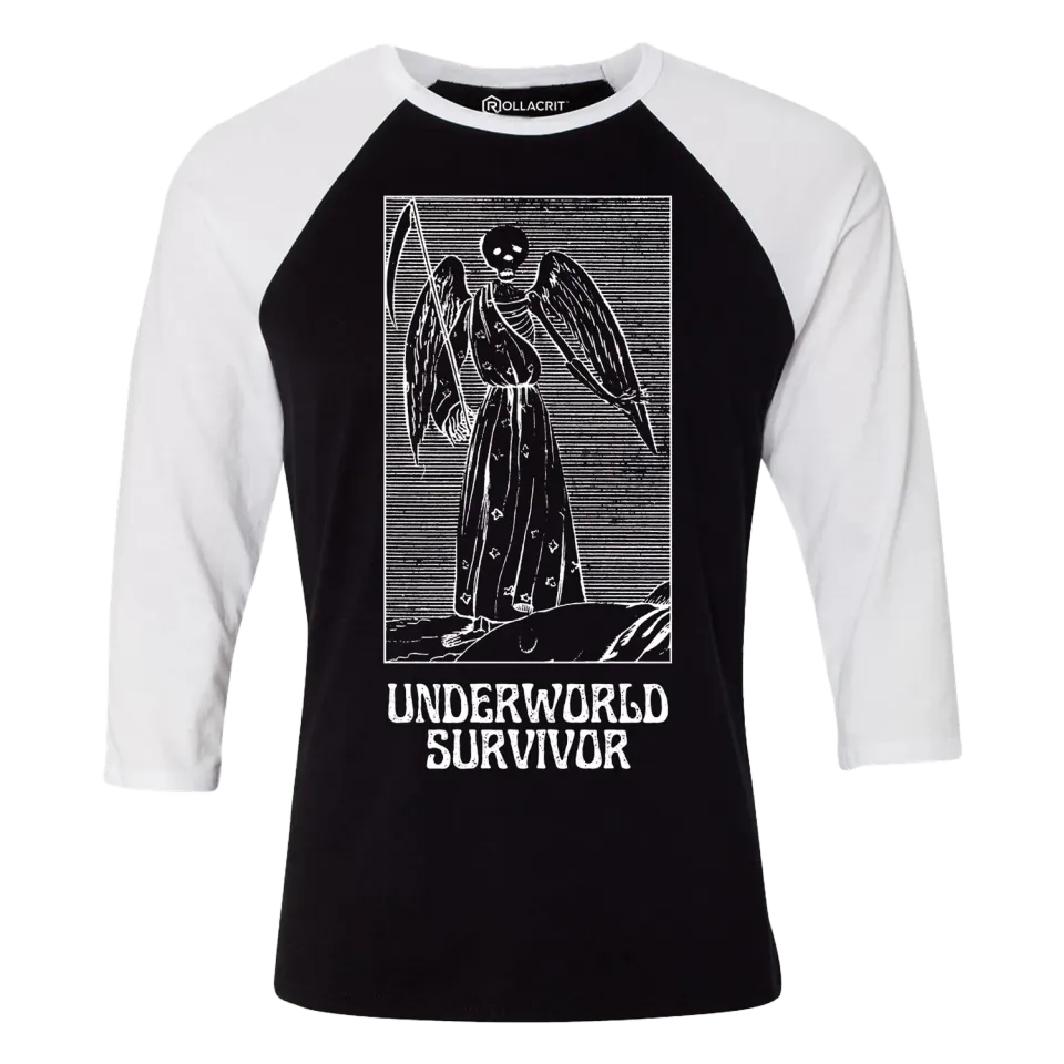 Gen Con Underworld Survivor raglan T-shirt 3/4 mouw