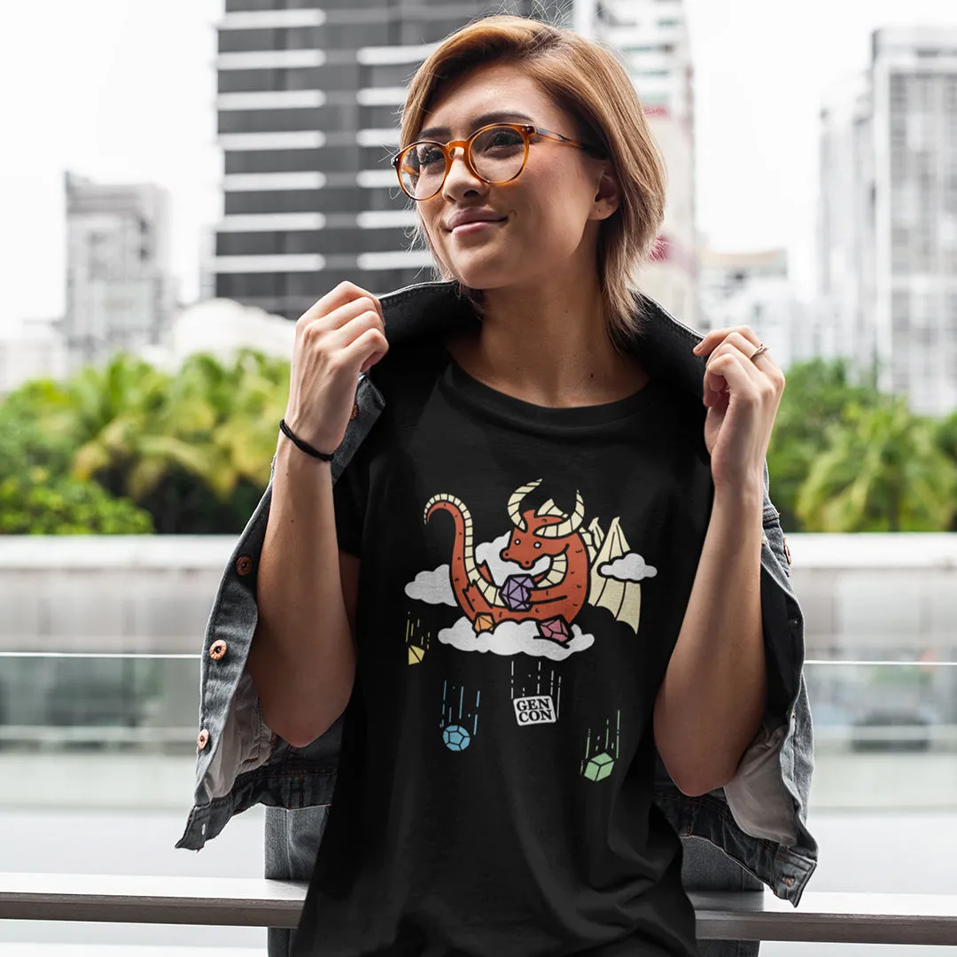 Roll A Crit Gen Con Skyrolling Genevieve Femme T-shirt Heather Blue Lagoon M