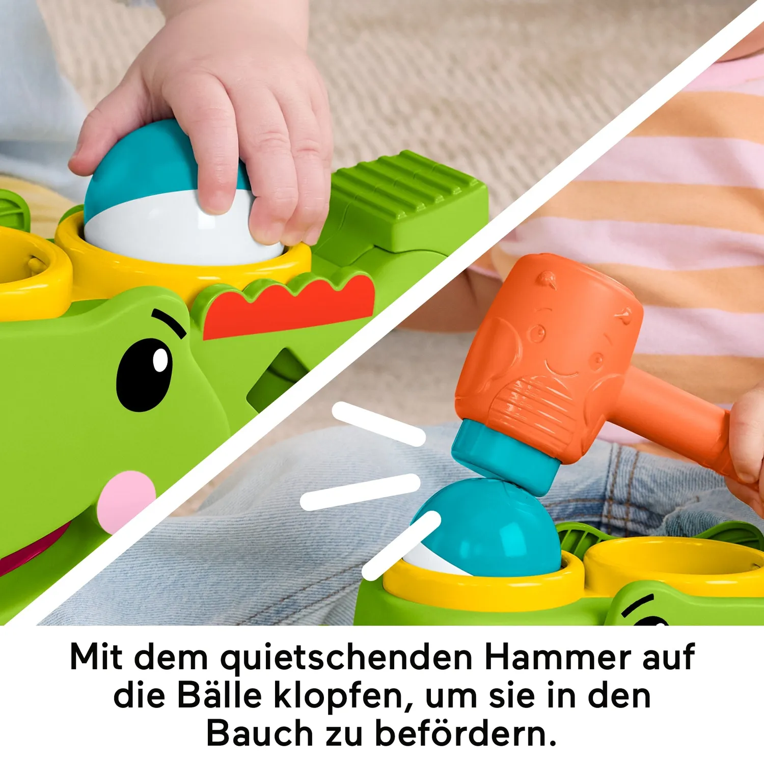 Fisher-Price Sitz- und Klopf-Rolligator hamerbank babyspeelgoed