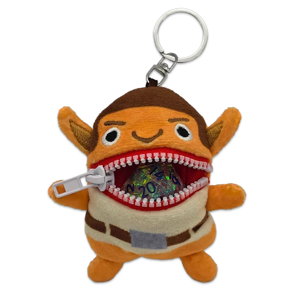 Gen Con 2026 Dice Goblin pluche hanger 8 cm rits