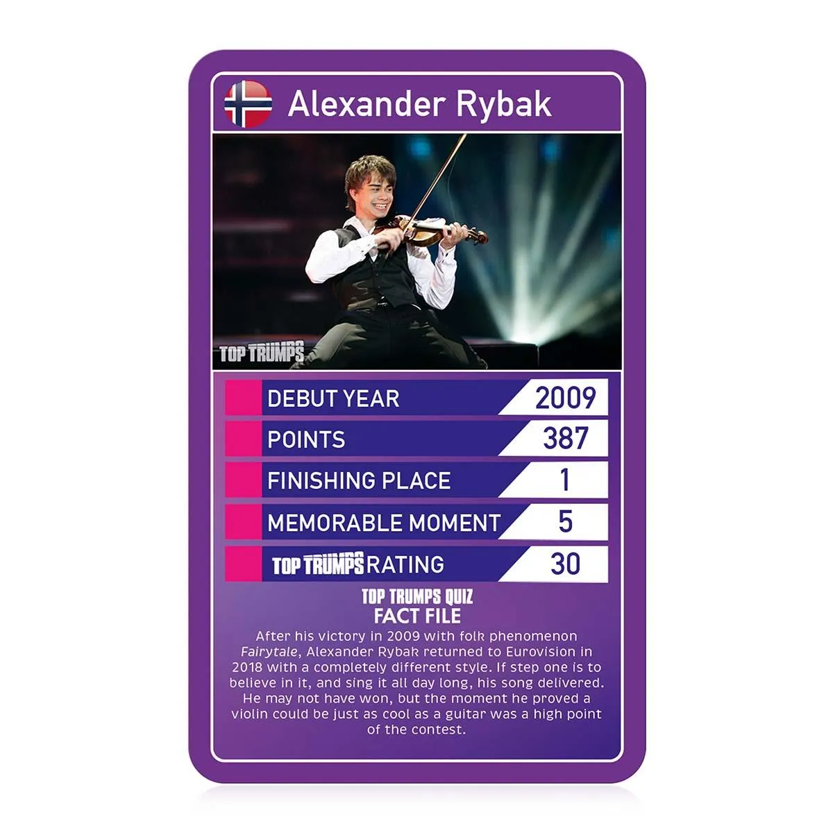 Top Trumps Eurovision kaartspel songfestival editie