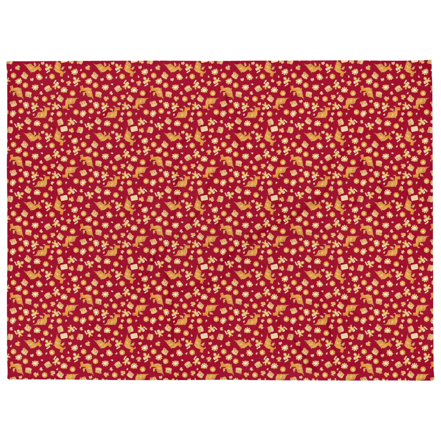 Roll A Crit Gen Con Gingerbread plaid 50x60 rood zacht