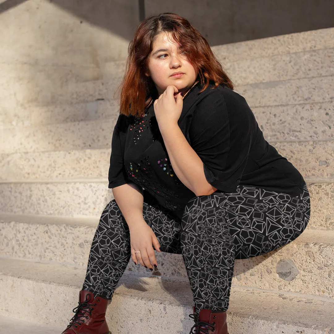 Gen Con White Dice Pattern legging wit met zakken