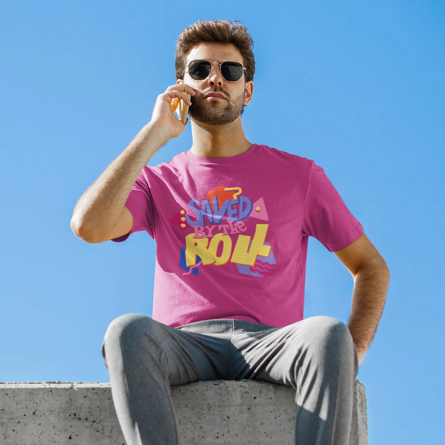 Rollacrit Saved by the Roll slim fit T-shirt berry
